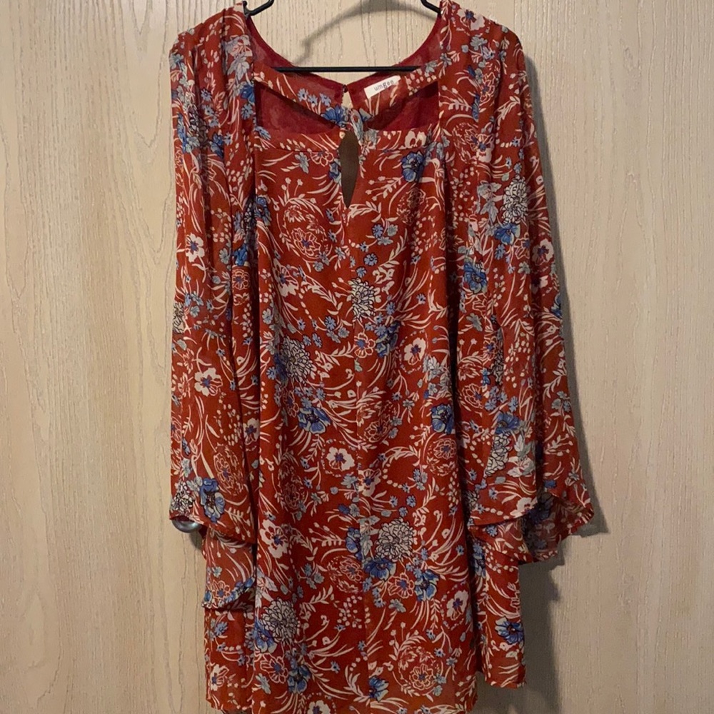 Rust and Blue Umgee Dress, Sz M